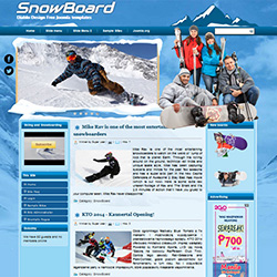 قالب ورزشی جوملا Snow Board